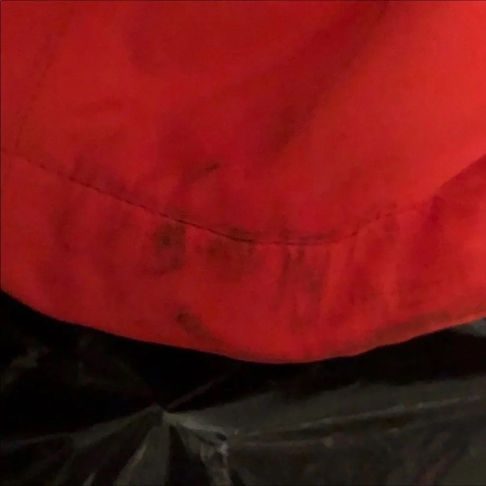 The North Face Jacket‎ Women’s Size Med Pockets Red Full Zip HAS Stain
